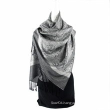 Best Selling Paisley pattern Echarpe Jaquard Stole Fashionable Long Hijab Wrap Women Spring Scarf